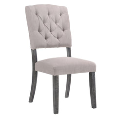 Quasar and Weathered Grey Oak Tufted Back Side Chairs (Set of 2)