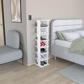 Hephaestus 48.7" Tall 8-Tier Vertical Shoe Rack, Narrow Shoe Tower for 8 Pairs, Entryway, Living Room, Bedroom