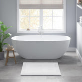 1 PCS 17x24" 100% Cotton Tufted 3000 GSM Reversible Bath Rug White