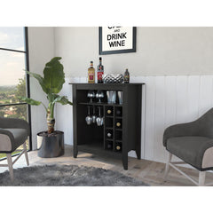 6-Bottle 1-Drawer 1-Shelf Bar Cabinet Wenge