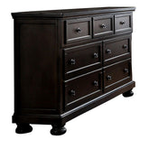 Armageddon Transitional Style Dressing Table With Hidden Drawers, Dark Brown