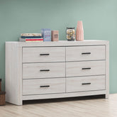 Agamemnon Coastal White 6-drawers Dresser