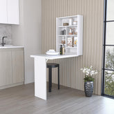 Pluto Table Tacoma, Seven Interior Shelves, White Finish