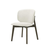 Demeter Gray Chenille & Walnut Side Chair (Set of 2)