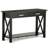 Eden 47 inch Wide Solid Wood Console Sofa Table in Hickory Brown