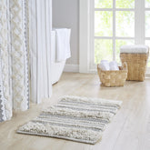 Aegisthus Texture Stripe Bath Rug Grey 20x32"