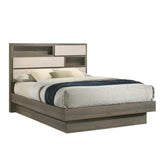 Perseus Modern Style Full Bed Made with Wood in Beige & Brown