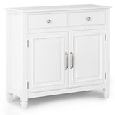 Celestia Solid Wood Entryway Storage Cabinet in White