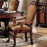 Epimetheus De Ville Fabric & Cherry Arm Chair (Set of 2)