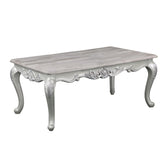 Olympus Traditional Style Coffee Table Made with wood in Silver Finish
