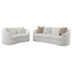 Avalon Latte 2-piece Sloped Arms Living Room Set