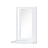 Hades Modern Style Mirror for Nightstand Top made with wood frame and LED in White(Only Mirror TOP)