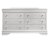 Iphigenia Modern Style 6- Drawer Dresser Made with Wood in White(Only Dresser)