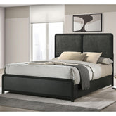 Legend Black Upholstered Queen Bed