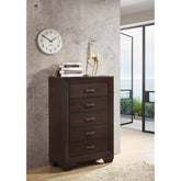Asteroid Dark Cocoa 5-Drawer Chest