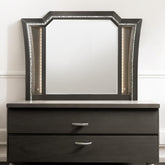 Ares Metallic Gray Finish Mirror W/Led