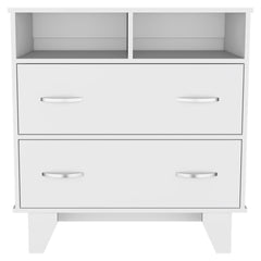 Waltz 2-Drawer 2-Shelf Dresser White