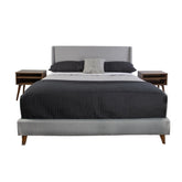 King Upholstered Bed With 2 Nightstands