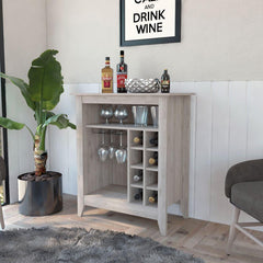 Millennium Canaan 6-Bottle 1-Drawer 1-Shelf Bar Cabinet Light Grey