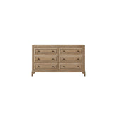 Modern 6 Drawer Dresser Sand Finish
