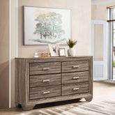 Aeneas Washed Taupe 6-drawer Dresser