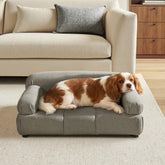 Nova Upholstered Modern Pet Bed, Small to Medium Dog or Cat Uptown Gray Performance Velvet