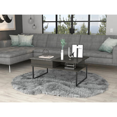 Ares Espresso and Onyx 1-Shelf Lift Top Coffee Table