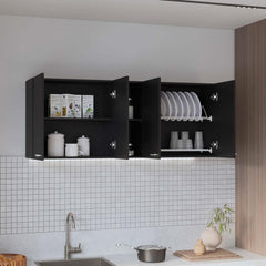 59-inch Four Swing Doors Wall Cabinet Wenge