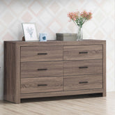 Agamemnon Barrel Oak 6-drawers Dresser