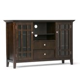 Nirvana 53 inch Wide Solid Wood Tall TV Stand in Tobacco Brown For TVs up to 60 inches