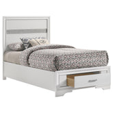 Story White Twin Storage Bed