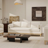 Revelation 84" Modern Farmhouse Sofa, French beige Performance Velvet
