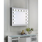 Nova Mirrored & Faux Crystal Diamonds Accent Mirror