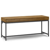 Sanctuary - Mid Century Wide Desk - Medium Saddle Brown