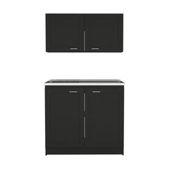 2-piece Rectangle Cabinet Set Wenge