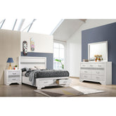 Pulsar White 4-piece Full Bedroom Set