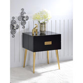 Hera Black & Gold Finish End Table