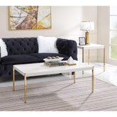 Archive White & Gold Finish Coffee Table