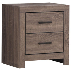 Hermes Barrel Oak 2-Drawer Nightstand