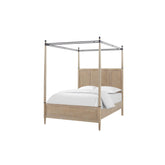 Queen Canopy Bed in Sand Finish