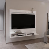 Chronos Floating Entertainment Center, One Superior Shelf, Two Shelves, Space For The TV´s up 55" White