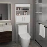 Orestes Over The Toilet Cabinet, Double Door, Two Shelves White