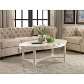 Hector French Antique White Finish Coffee Table