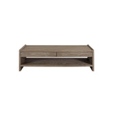 Wood Top 2 Drawer Cocktail Table - Cocoa
