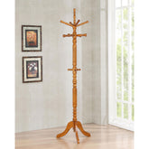 Apocalypse Golden Brown 11-Hook Freestanding Coat Rack with Hanger