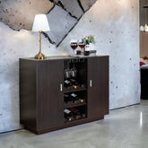 Story Espresso Finish Wine Cabinet II