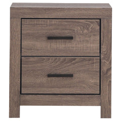 Hermes Barrel Oak 2-Drawer Nightstand