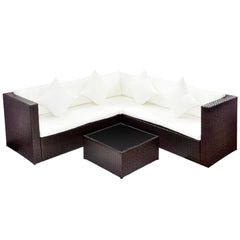 Patio Furniture Brown Poly Rattan Medium Removable Covers