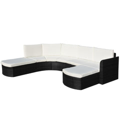 Garden Furniture Set Black PE rattan Modular Garden Sofa Set