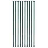 Garden Post Set of 10 Green Metal 3.3 ft Durable Garden Post